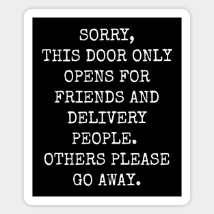 Door Sticker or Magnet For Introverts Magnet